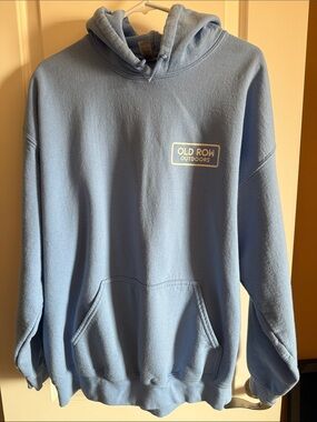 Gildan Light Blue Pullover Hoodie with Old Row Outdoors Logo